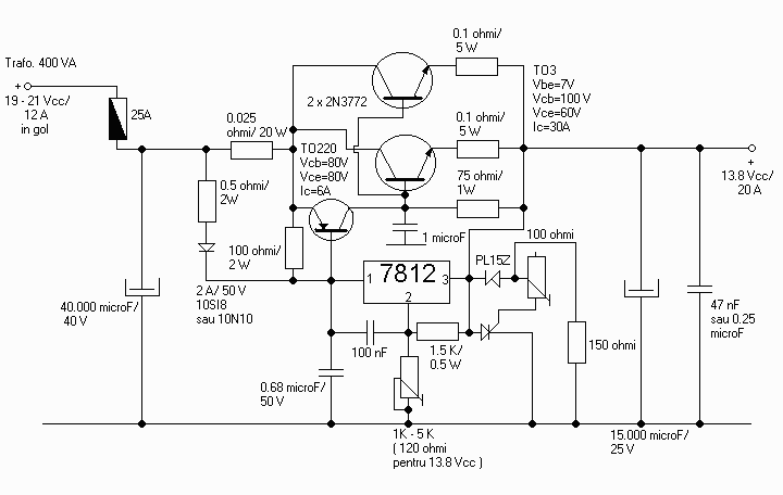 Kia7812 схема включения