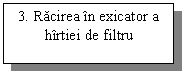 Text Box: 3. Racirea in exicator a 
hirtiei de filtru
