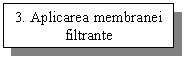 Text Box: 3. Aplicarea membranei filtrante