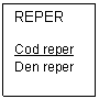 Text Box: REPER

Cod reper
Den reper
