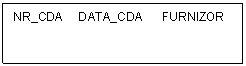 Text Box: NR_CDA     DATA_CDA      FURNIZOR