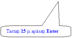 Rounded Rectangular Callout: Tastati 15 si apasati Enter