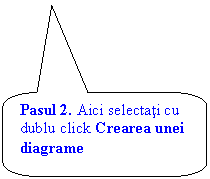 Rounded Rectangular Callout: Pasul 2. Aici selectati cu dublu click Crearea unei diagrame