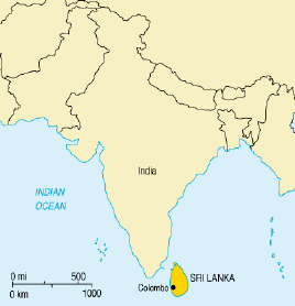 Map of Sri Lanka