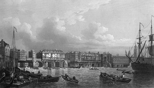 Old London Bridge, 1745