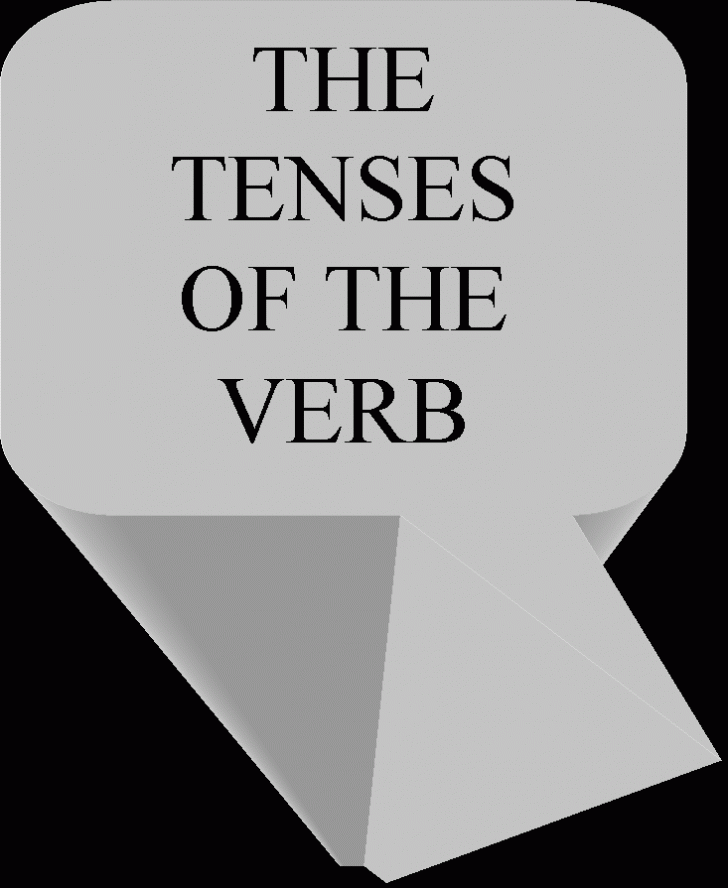 Rounded Rectangular Callout: THE
TENSES
OF THE
VERB
