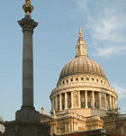 The dome of St. Paul's Cathedral designed by Sir Christopher Wren