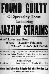 Poster, Lucas Jazz Band - 1920 (Trail End Collection)