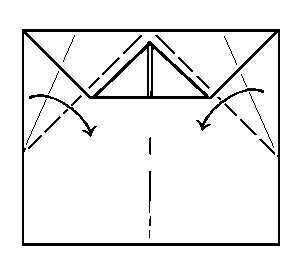 Diagram one and instructions for folding the Deltry folded paperairplane - crease