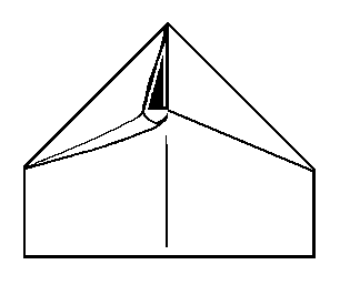 Diagram one and instructions for folding the Deltry folded paperairplane - crease