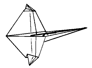 unfold, leaving crease - making Delty aeroplane