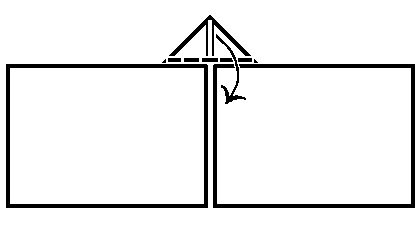 unfold, leaving crease - making Delty aeroplane