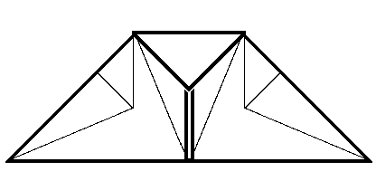 unfold, leaving crease - making Delty aeroplane