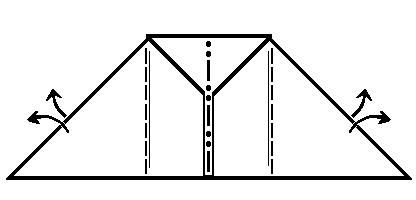 unfold, leaving crease - making Delty aeroplane