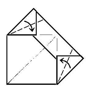 fold up corners - making the Zump aeroplane