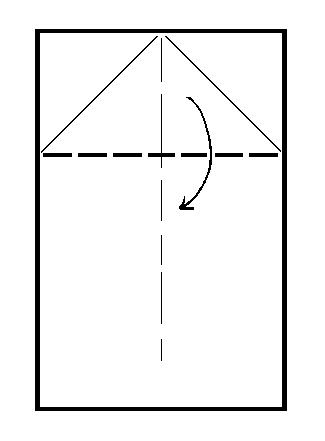 unfold, leaving crease - making Delty aeroplane