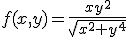 f(x,y)=\frac{xy^}{\sqrt{x^+y^}}