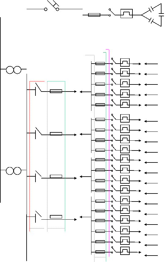 Schema electrica monofilara pentru joasa tensiune , a sectiei tehnologice